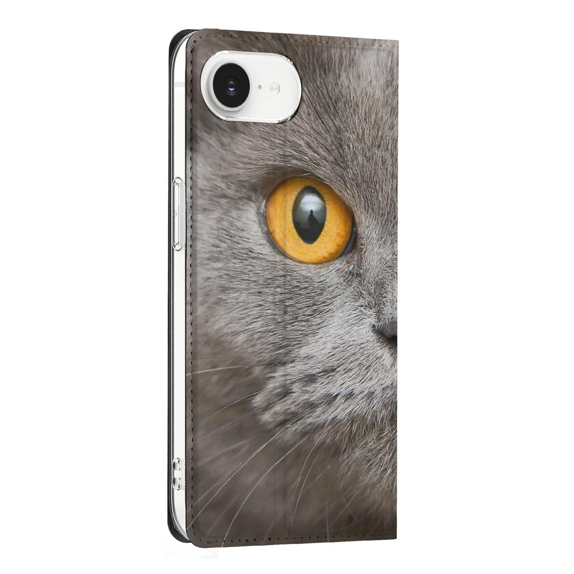 Hoesje maken Apple iPhone 16e Britse Korthaar ontwerp kat detail