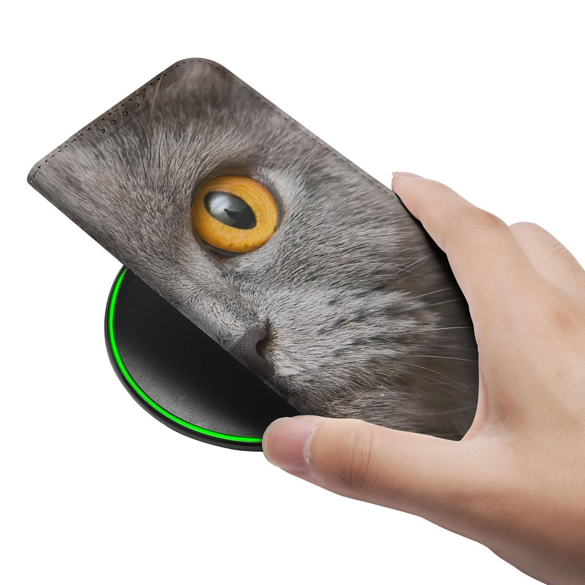 Hoesje maken Apple iPhone 16e Britse Korthaar kattengezicht hand wirelesse lader