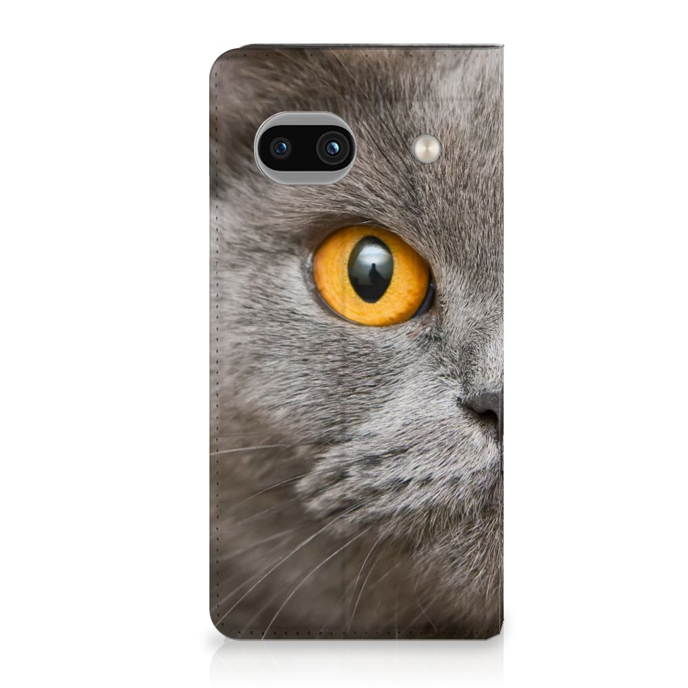 Hoesje maken Google Pixel 7A Britse Korthaar kat dichtbij aanzicht
