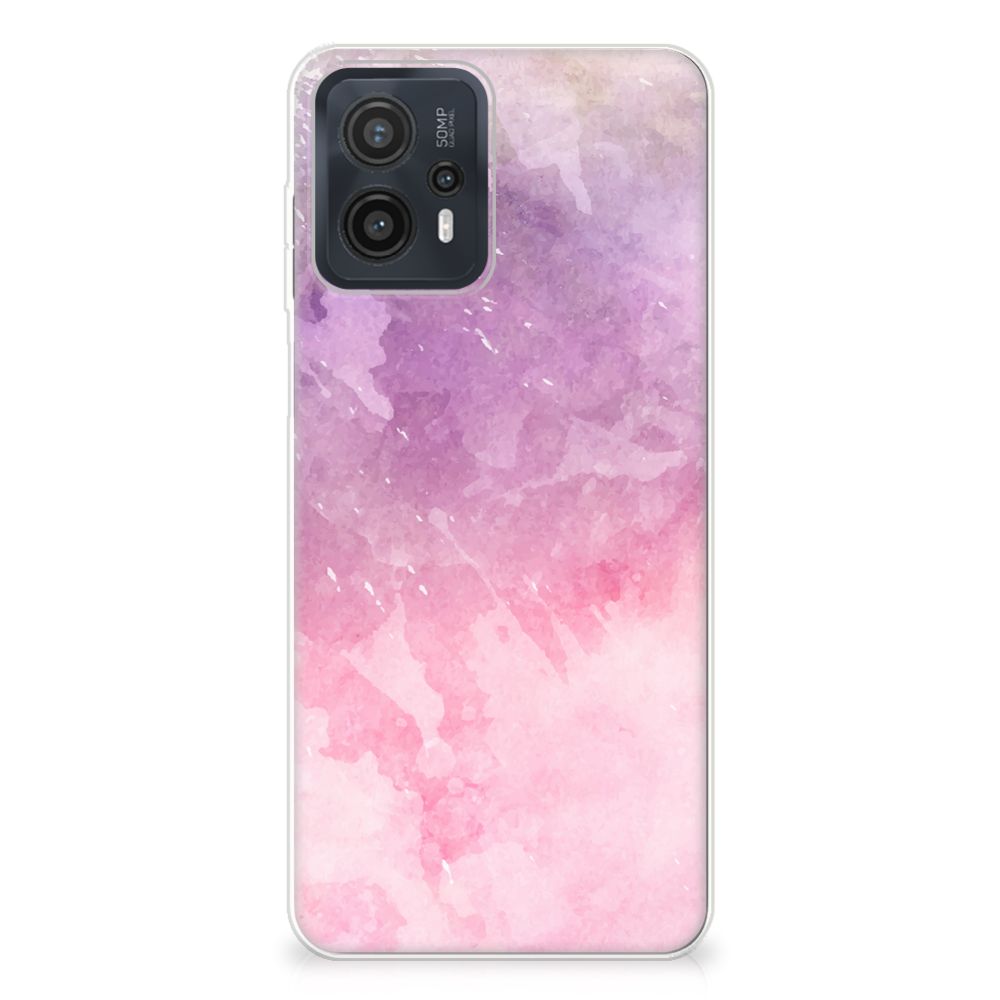 Hoesje maken Motorola Moto G23 | G13 Pink Purple Paint achterkant design