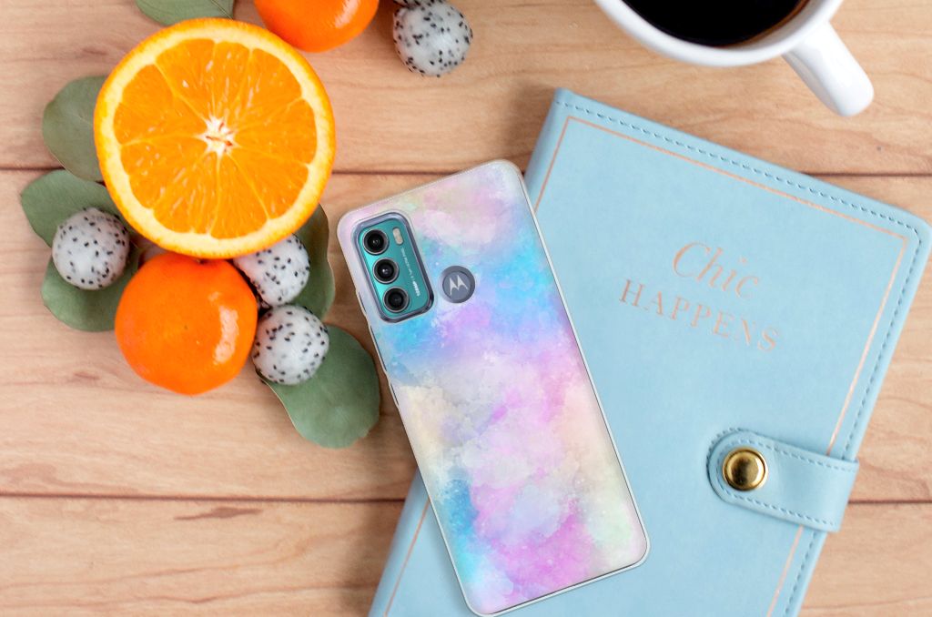 Motorola Moto G60 Hoesje maken Watercolor Light aanzicht