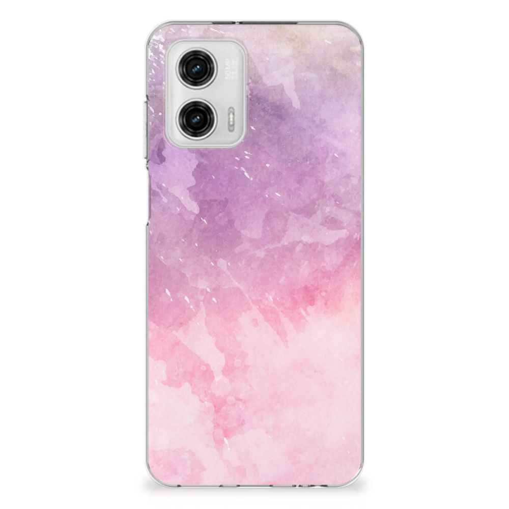 Hoesje maken Motorola Moto G73 Pink Purple Paint achterkant