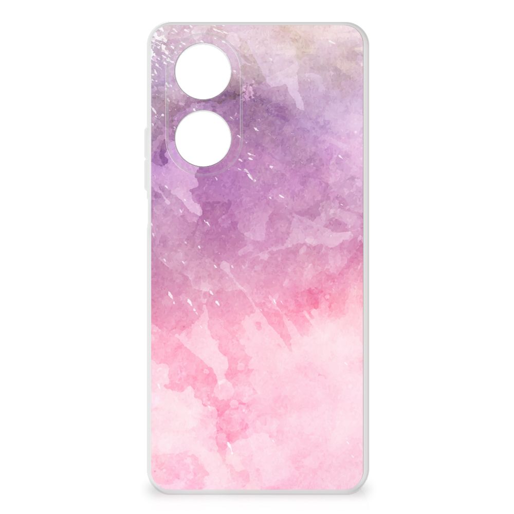 OPPO A58 4G hoesje maken Pink Purple Paint achteraanzicht