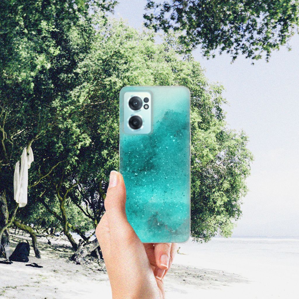 OnePlus Nord CE 2 5G hoesje maken Painting Blue aanzicht