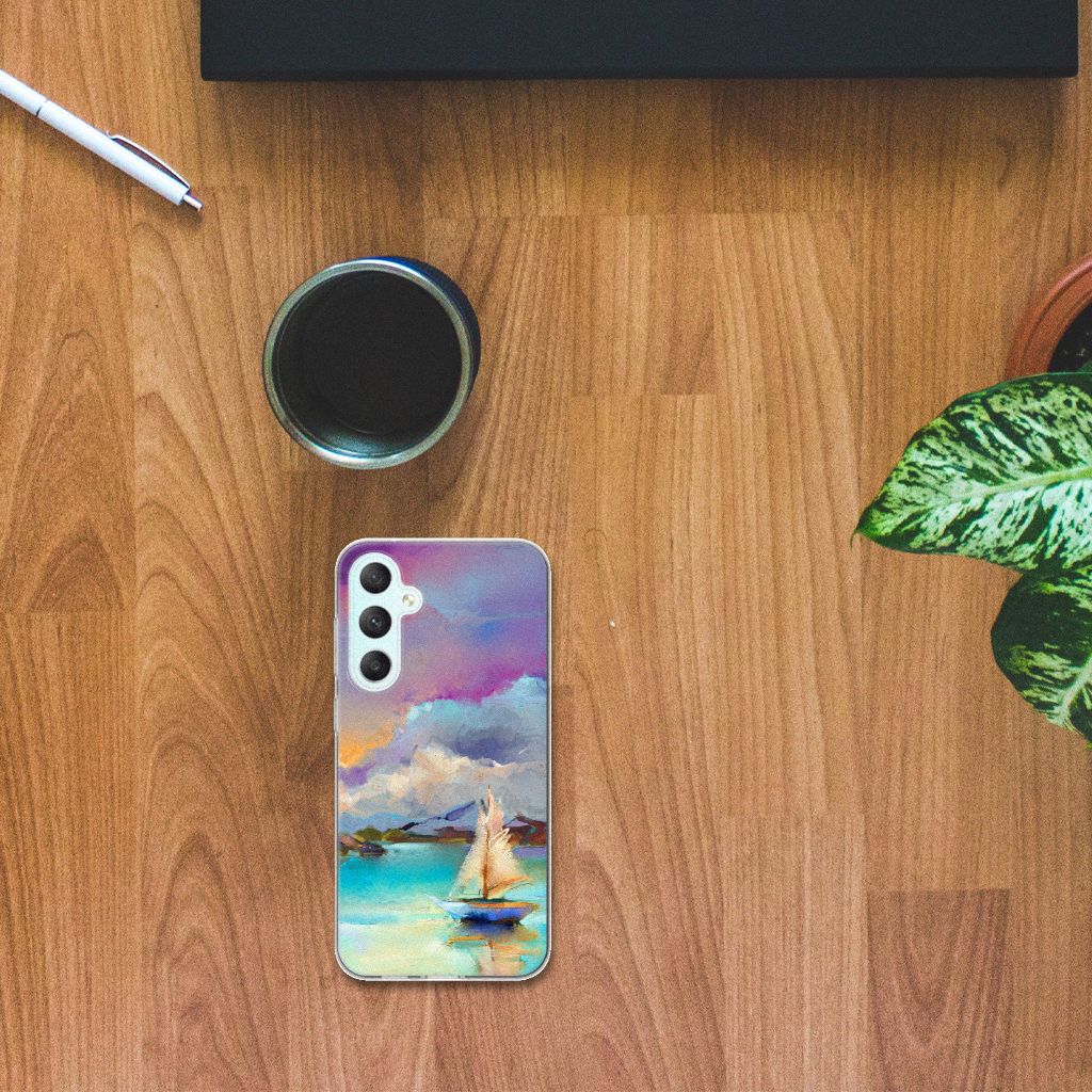 Samsung Galaxy S23 FE Hoesje maken Boat bovenaanzicht