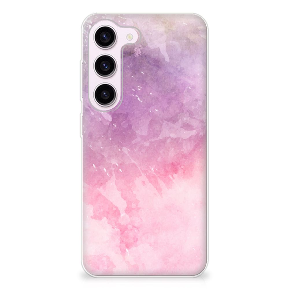 Samsung Galaxy S23 hoesje maken Pink Purple Paint achterkant