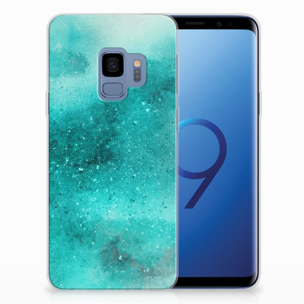 Samsung Galaxy S9 hoesje maken Painting Blue achterkant
