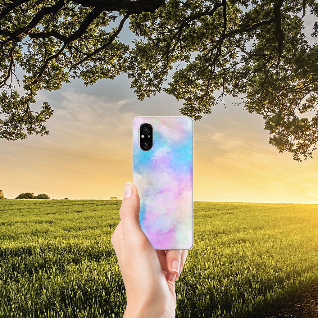 Sony Xperia 5 V Hoesje maken Watercolor Light achterzijde natuur