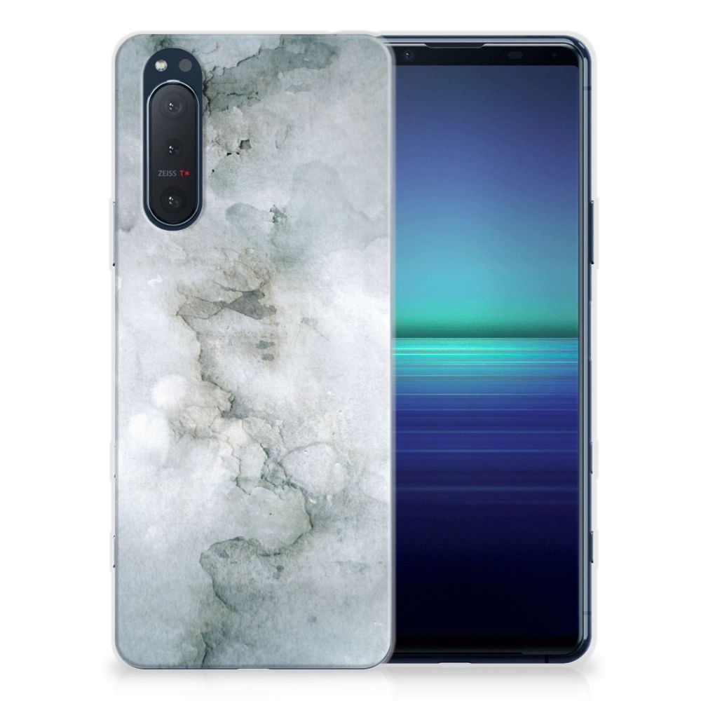 Sony Xperia 5II hoesje maken Painting Grey achteraanzicht