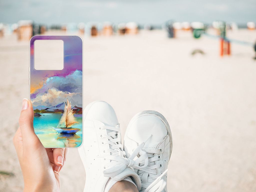 Xiaomi 13T Hoesje maken Boot abstract design hand smartphone