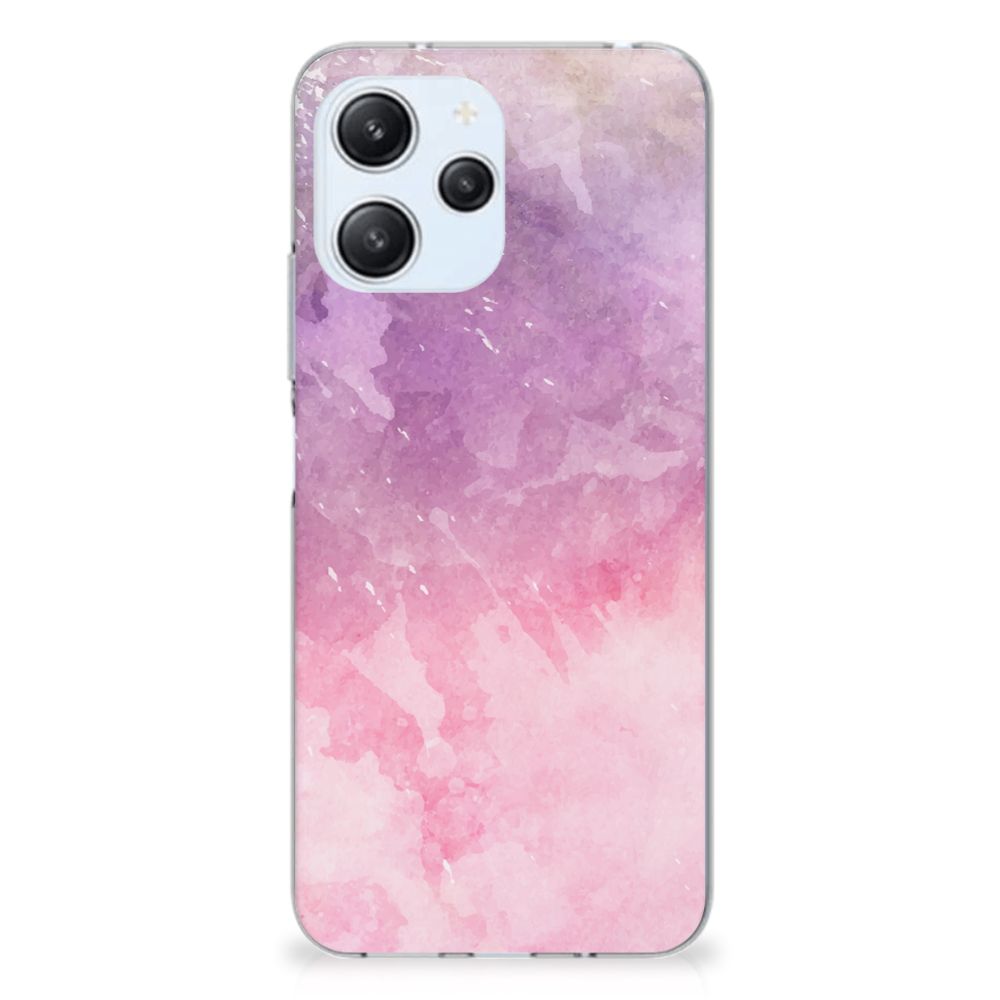 Hoesje maken Xiaomi Redmi 12 4G Pink Purple Paint design roze paars aanzicht