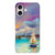 Hoesje maken iPhone 16 plus Boat hoesje abstract schilderij bootje meer