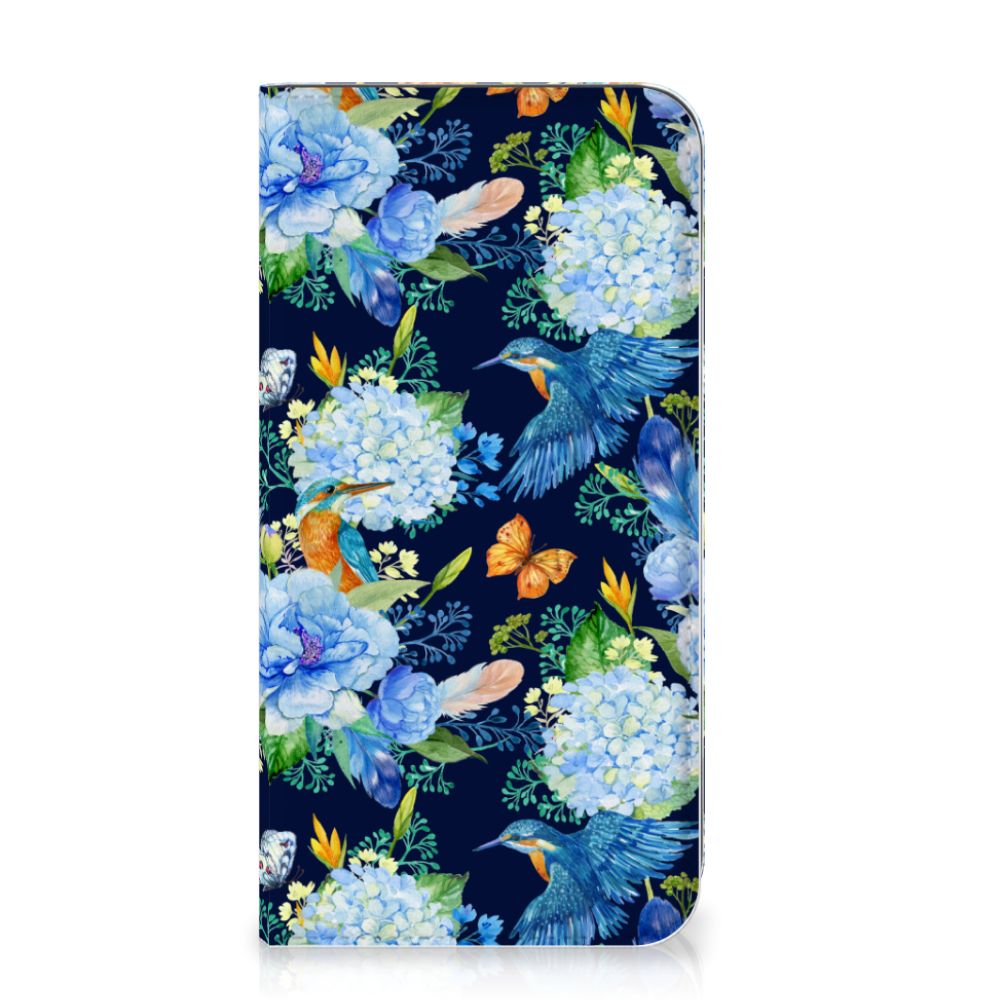 Hoesje maken voor Apple iPhone 11 Pro Max IJsvogel met kleurrijk bloemen- en ijsvogelontwerp.