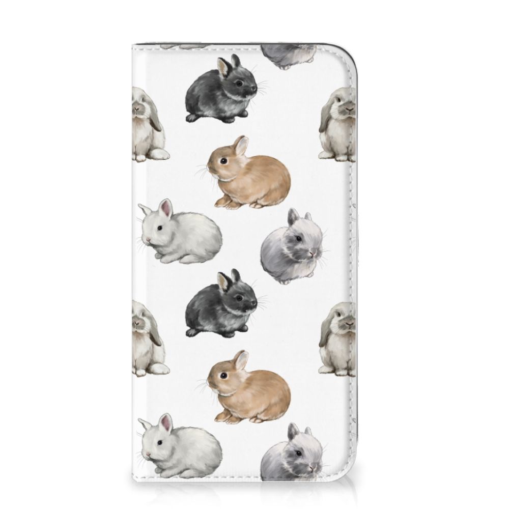 Hoesje maken voor Apple iPhone 11 Pro Max Konijntjes met schattige konijnen in verschillende kleuren.