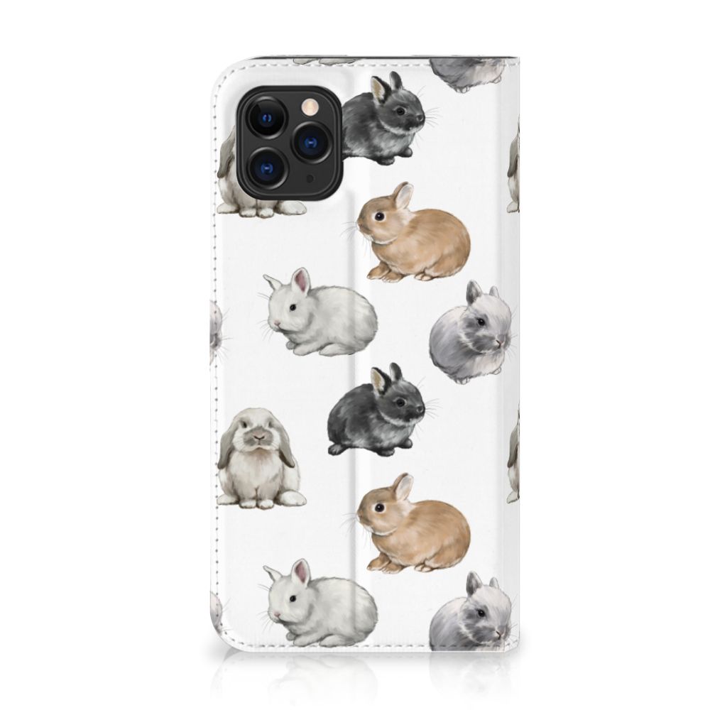 Hoesje maken voor Apple iPhone 11 Pro Max Konijntjes met schattige konijnendesigns.