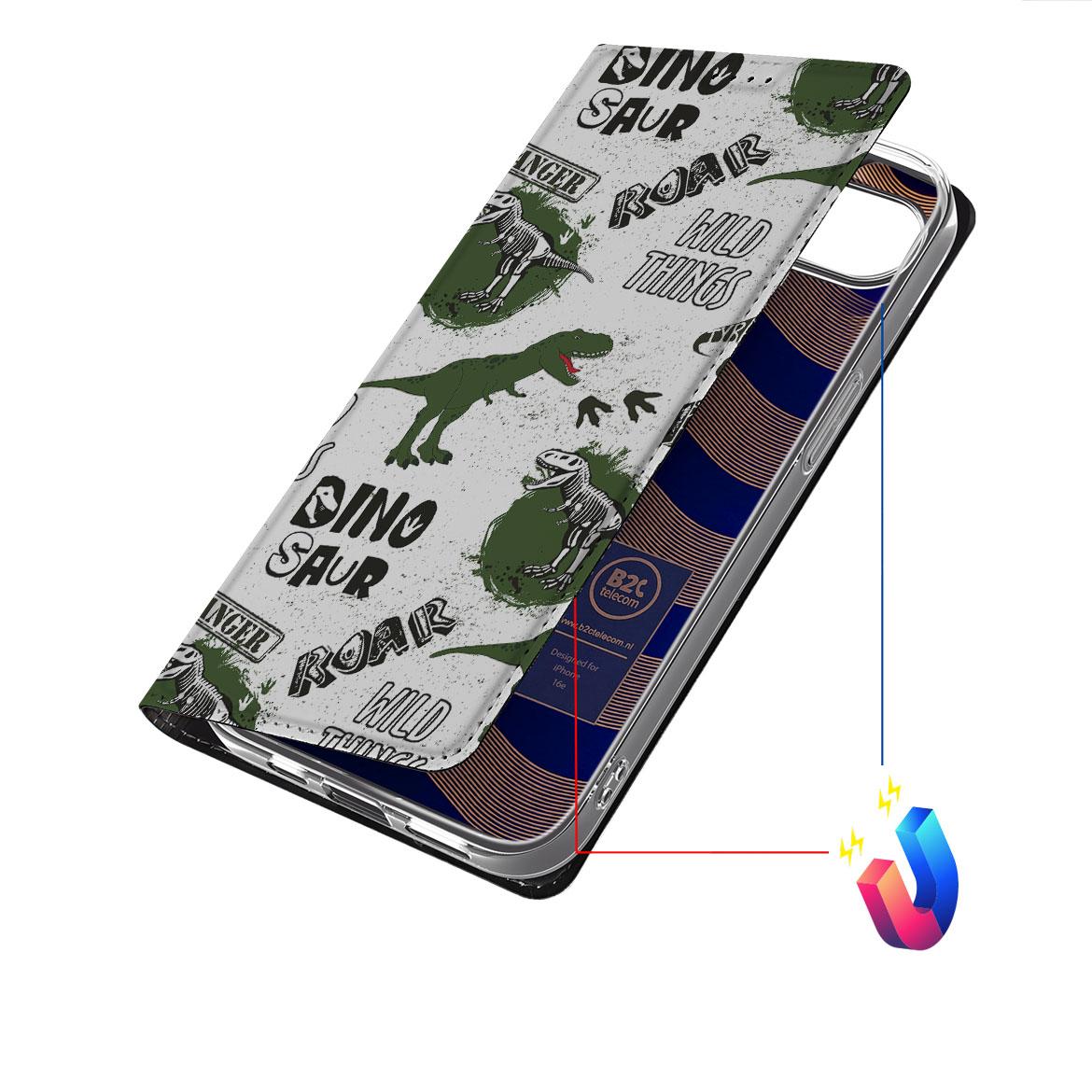 Apple iPhone 16e Hoesje maken Dinosaurus achteraanzicht
