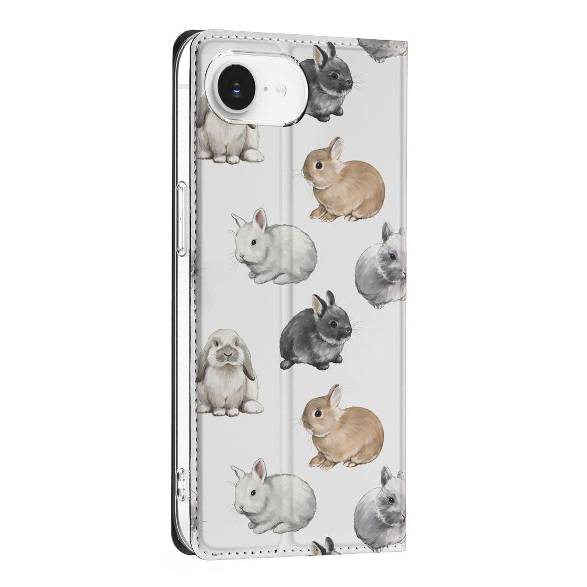 Apple iPhone 16e Hoesje maken voor Apple iPhone 16e Konijntjes zijkant