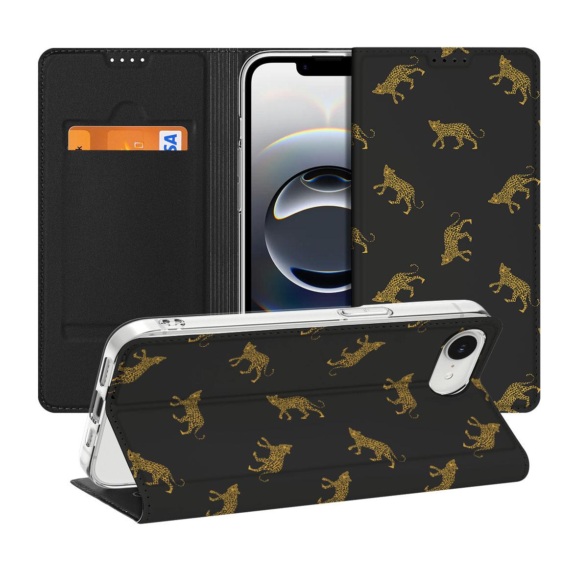 Apple iPhone 16e hoesje maken voor Apple iPhone 16e Leopards voorkant achterkant