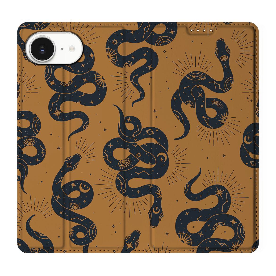 Apple iPhone 16e Hoesje maken voor Apple iPhone 16e Snakes design slangen aanzicht