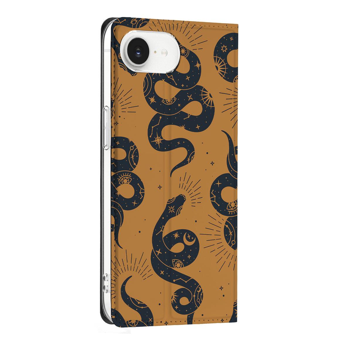 Apple iPhone 16e Hoesje maken voor Apple iPhone 16e Snakes design slangen zijkant