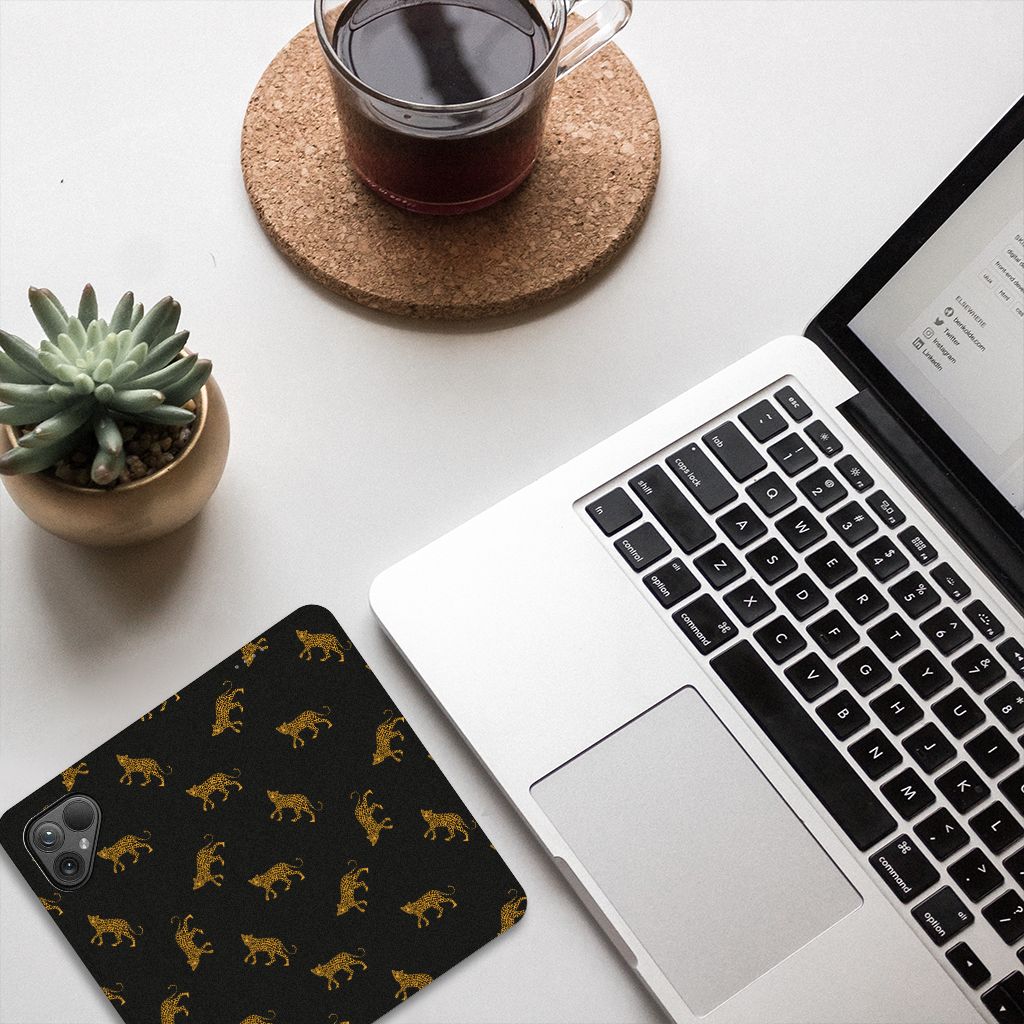 Hoesje maken voor Fairphone 5 Leopards design luipaard print bovenkant