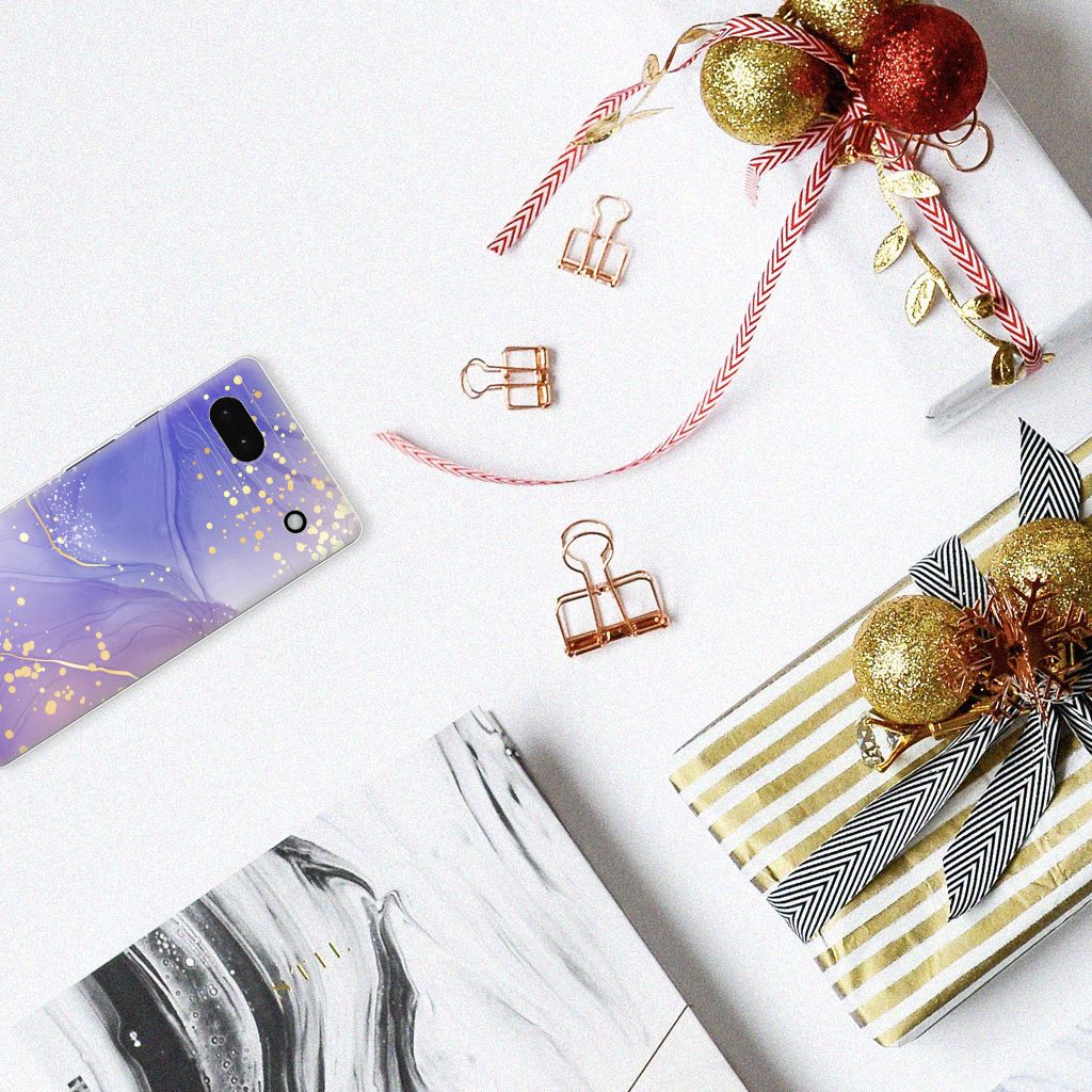 Hoesje maken voor Google Pixel 6A Watercolor Paars