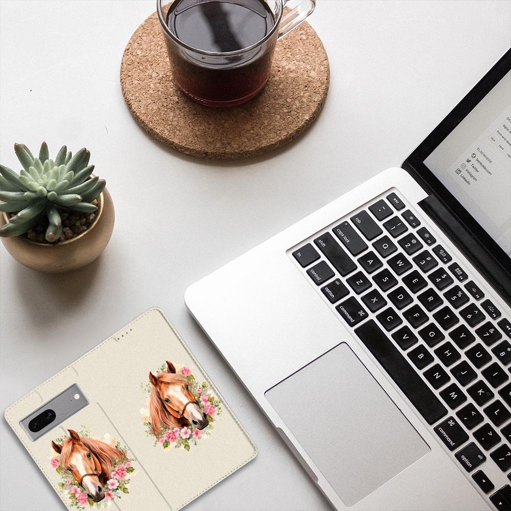 Google Pixel 7 Hoesje maken Paard bovenkant