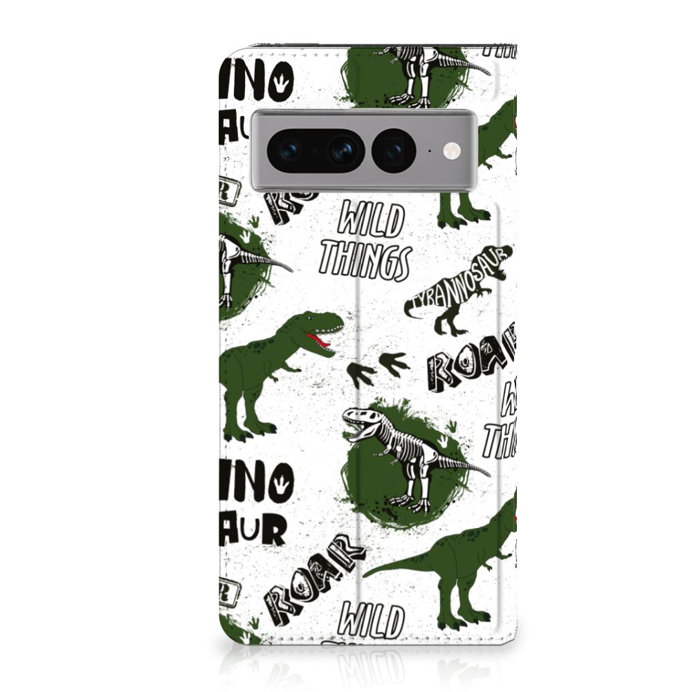 Hoesje maken voor Google Pixel 7 Pro Dinosaurus hoesje dino design voorkant
