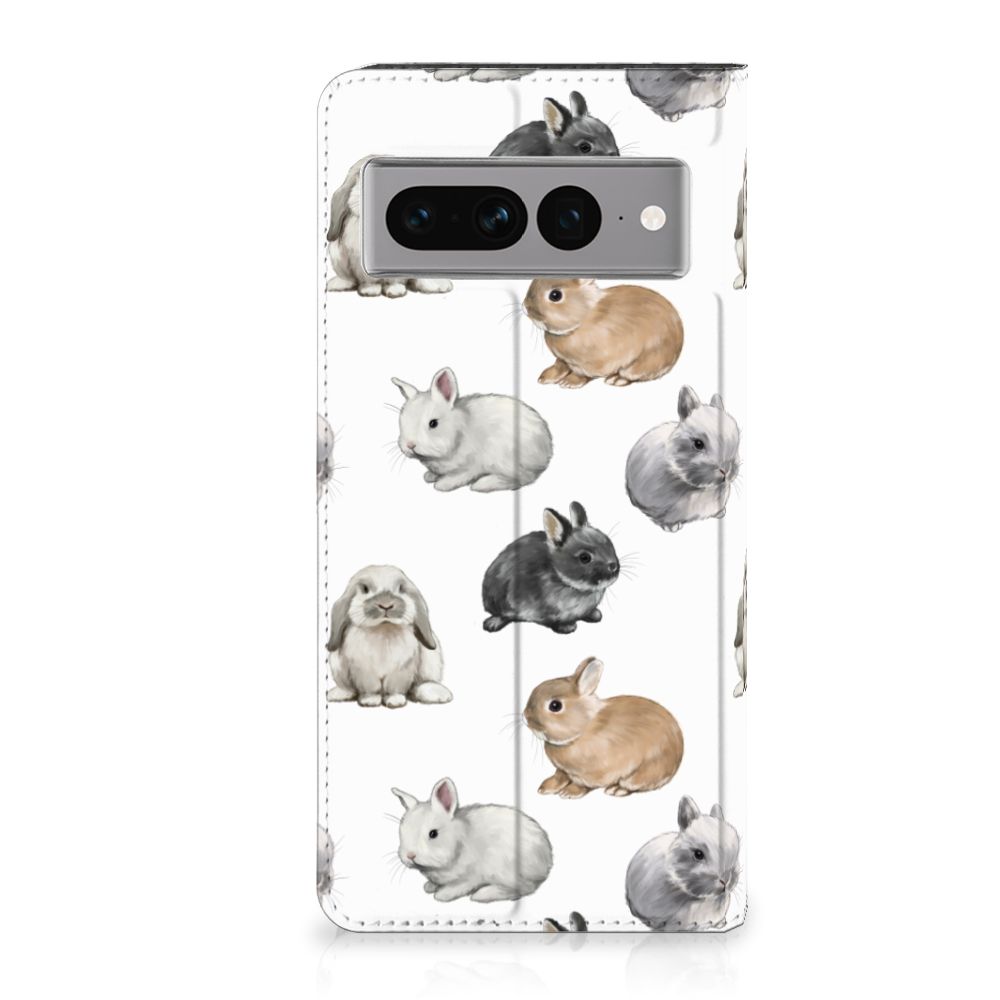 Google Pixel 7 Pro Hoesje maken voor Google Pixel 7 Pro Konijntjes voorkant