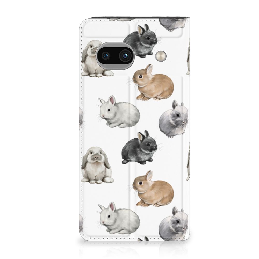 Google Pixel 7A hoesje maken Konijntjes design voorzijde