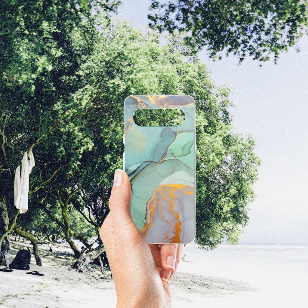 Google Pixel 8 Hoesje maken Watercolor Mix achterkant