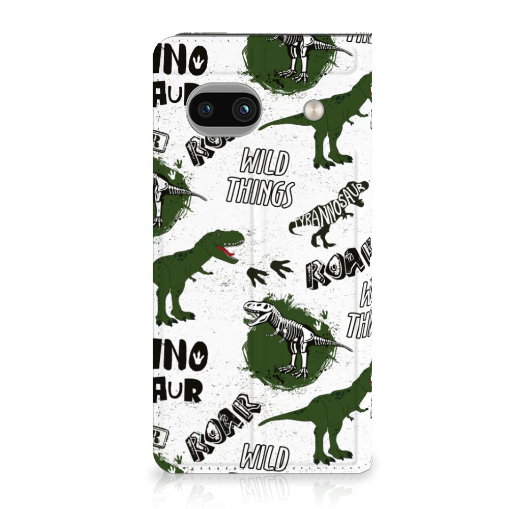 Google Pixel 8A Hoesje maken Dinosaurus design voorkant