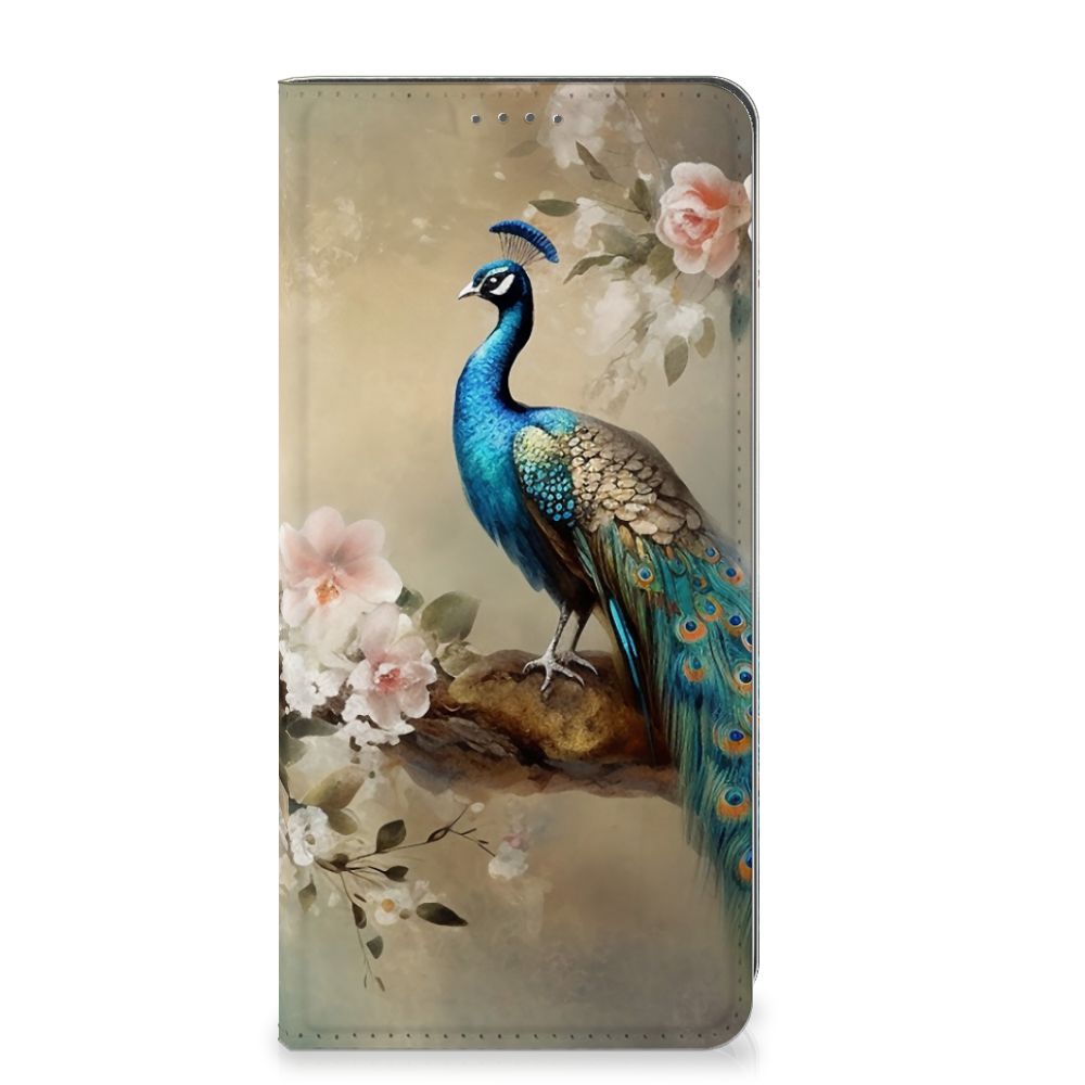 Google Pixel 8A Hoesje maken voor Google Pixel 8A Vintage Pauwen recht