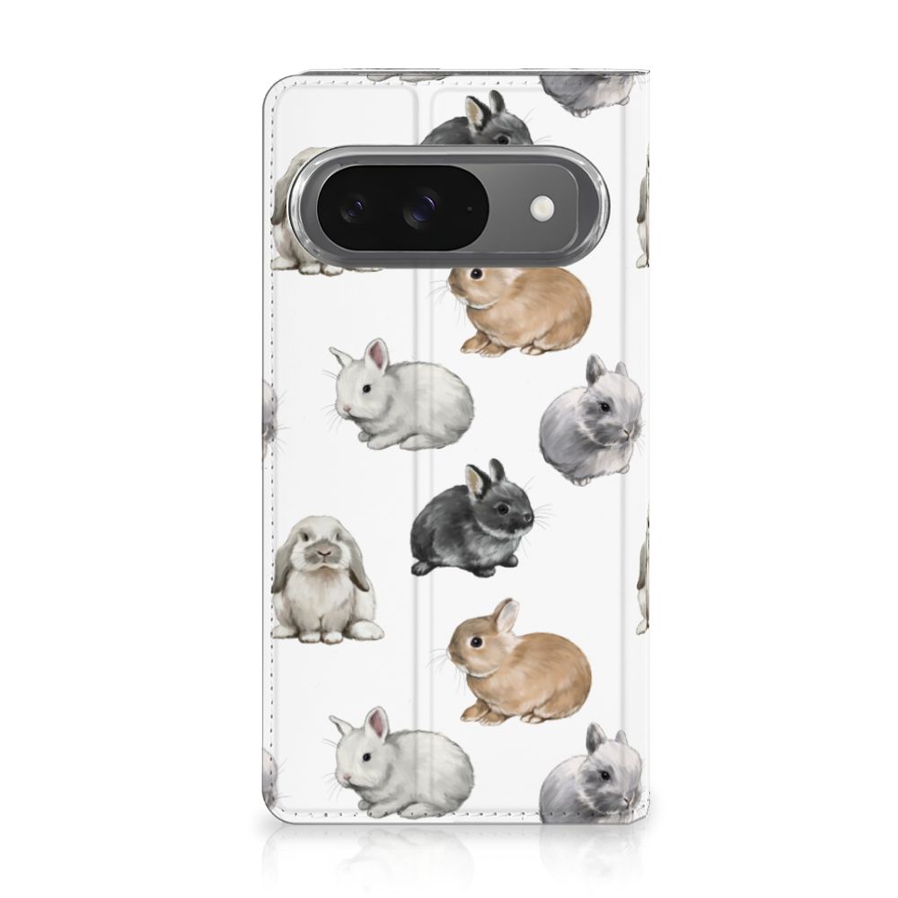 Google Pixel 9 | 9 Pro hoesje maken konijntjes design voorkant