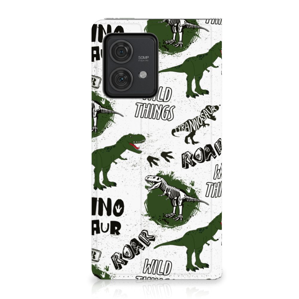 Hoesje maken voor Motorola Edge 40 Neo Dinosaurus met dino's en skeletten, perfect als cadeau! 🦖