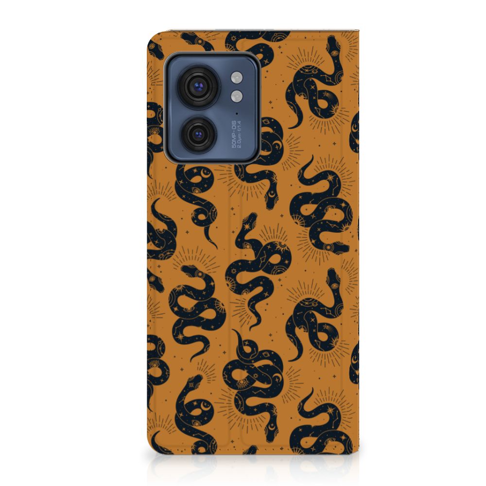 Motorola Edge 40 hoesje maken snakes design vooraanzicht