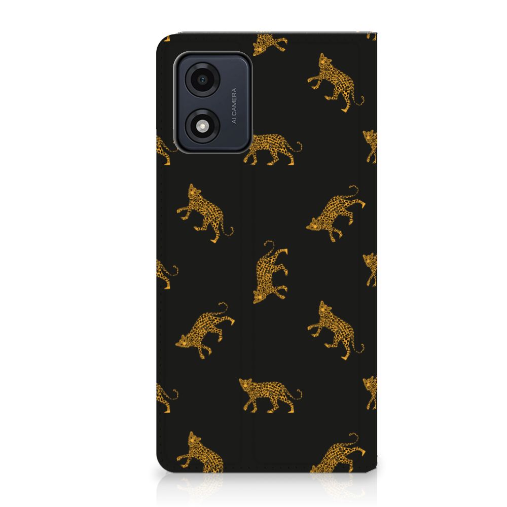 Hoesje maken voor Motorola Moto E13 4G Leopards leopardenprint design achterzijde