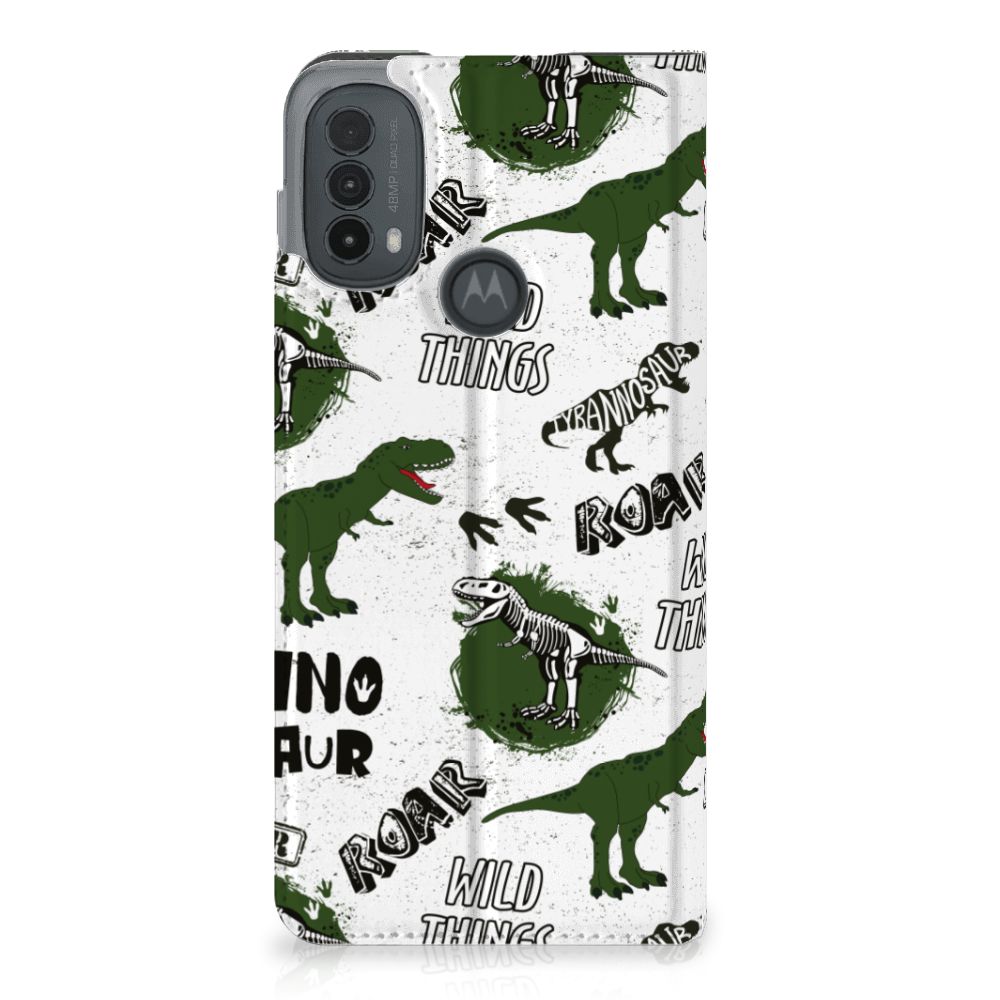 Motorola Moto E20 Hoesje maken voor Motorola Moto E20 Dinosaurus design dino's voorkant