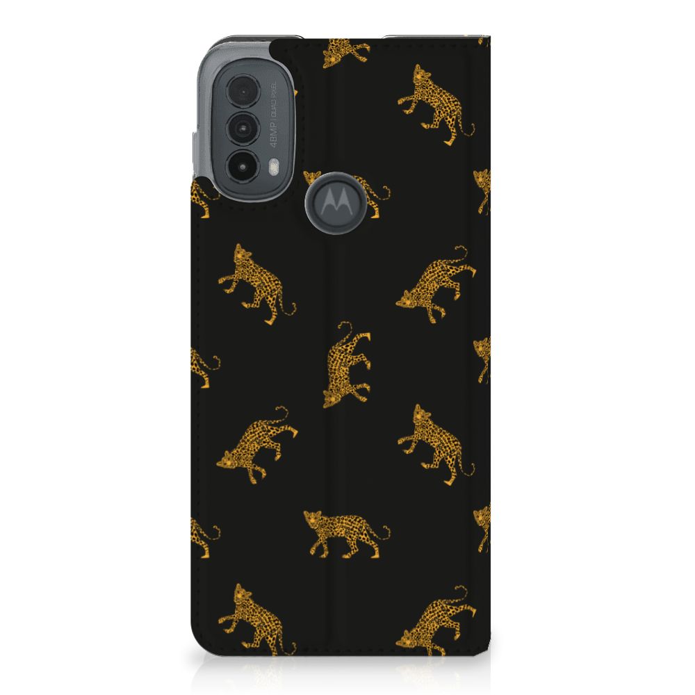 Hoesje maken voor Motorola Moto E20 Leopards luipaardenprint achterkant