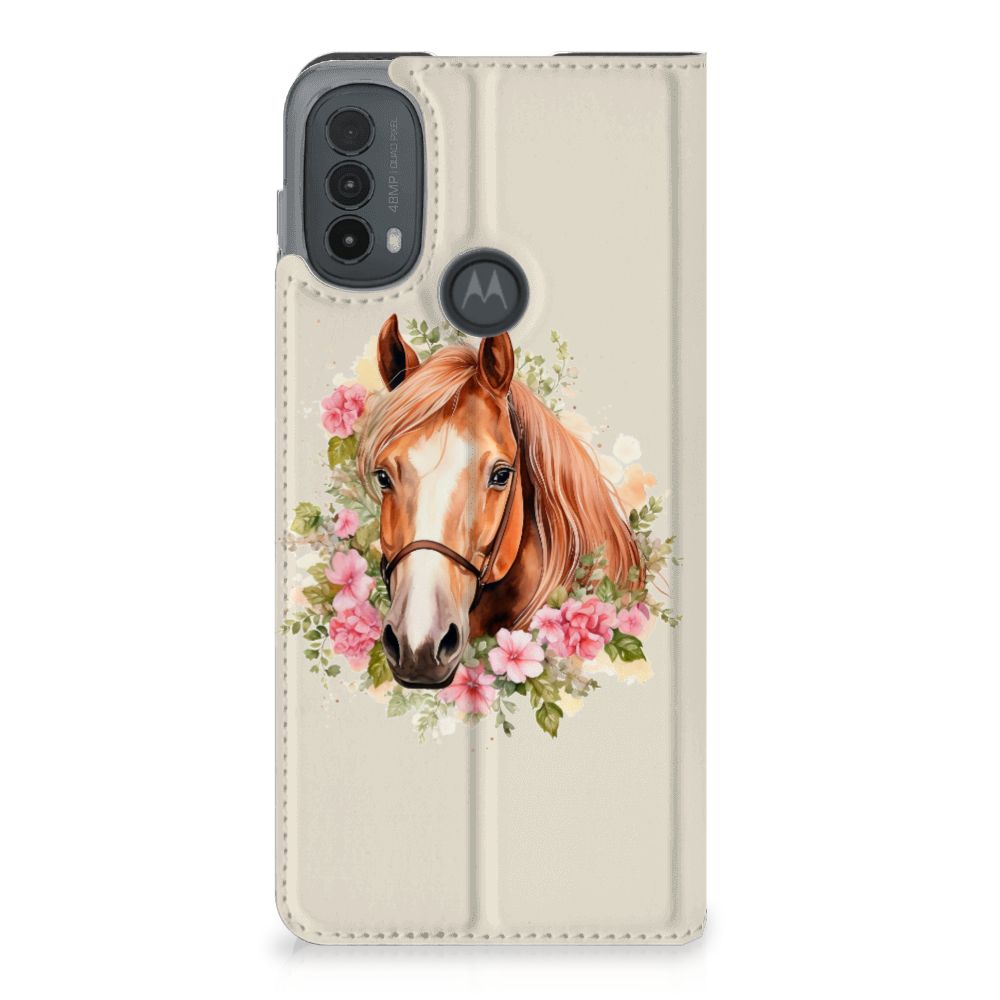 Motorola Moto E20 Hoesje maken Paard voorzijde