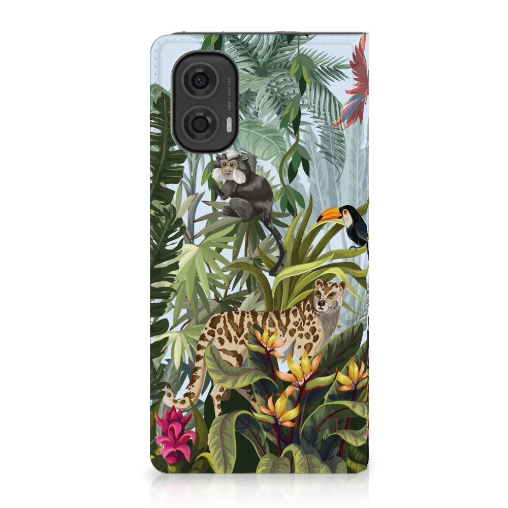 Motorola Moto G24 Hoesje maken voor Motorola Moto G24 | G04 | G24 Power Jungle voorzijde jungle dieren