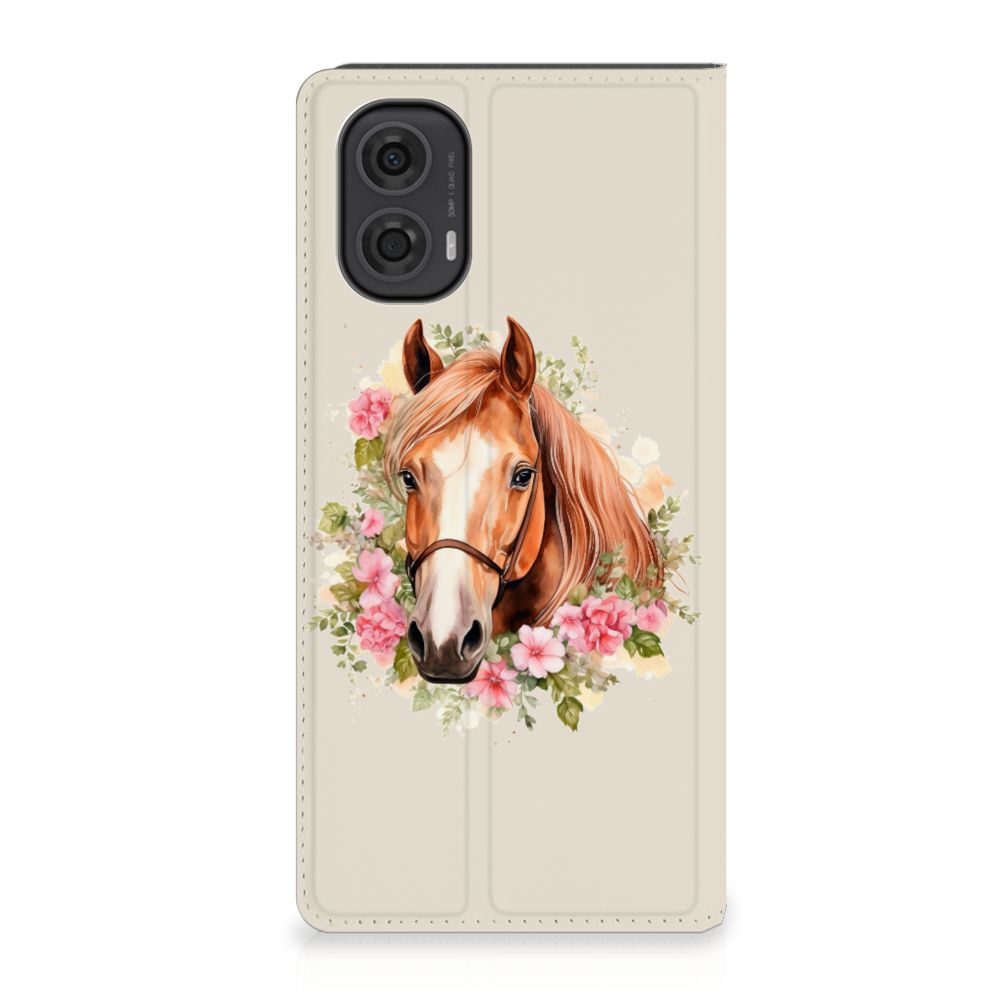 Motorola Moto G24 Hoesje maken Paard Design voorkant
