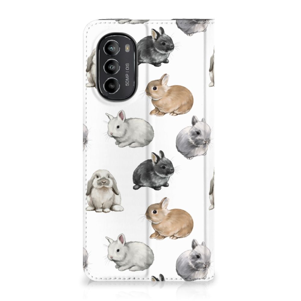 Motorola Moto G52 Hoesje maken Konijntjes voorkant
