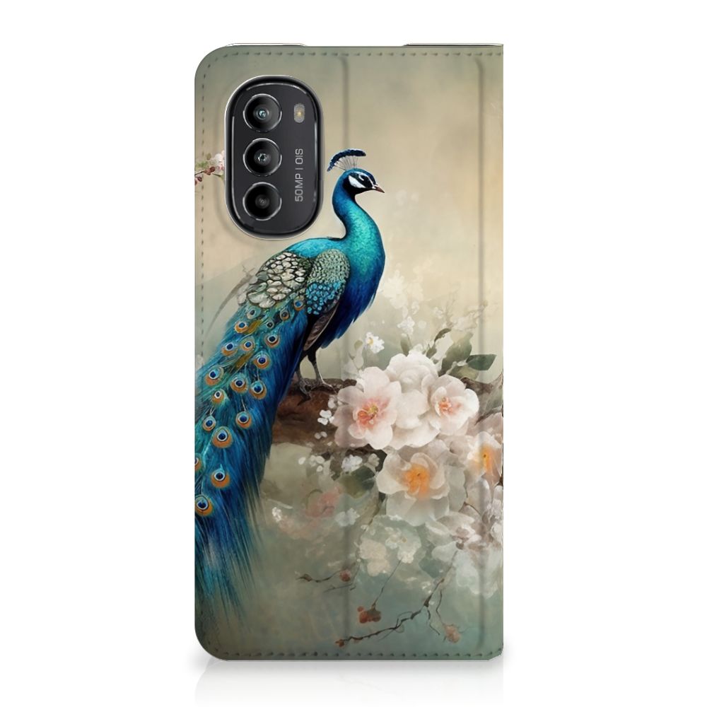Motorola Moto G52 | Moto G82 Vintage Pauwen hoesje pauw design voorkant