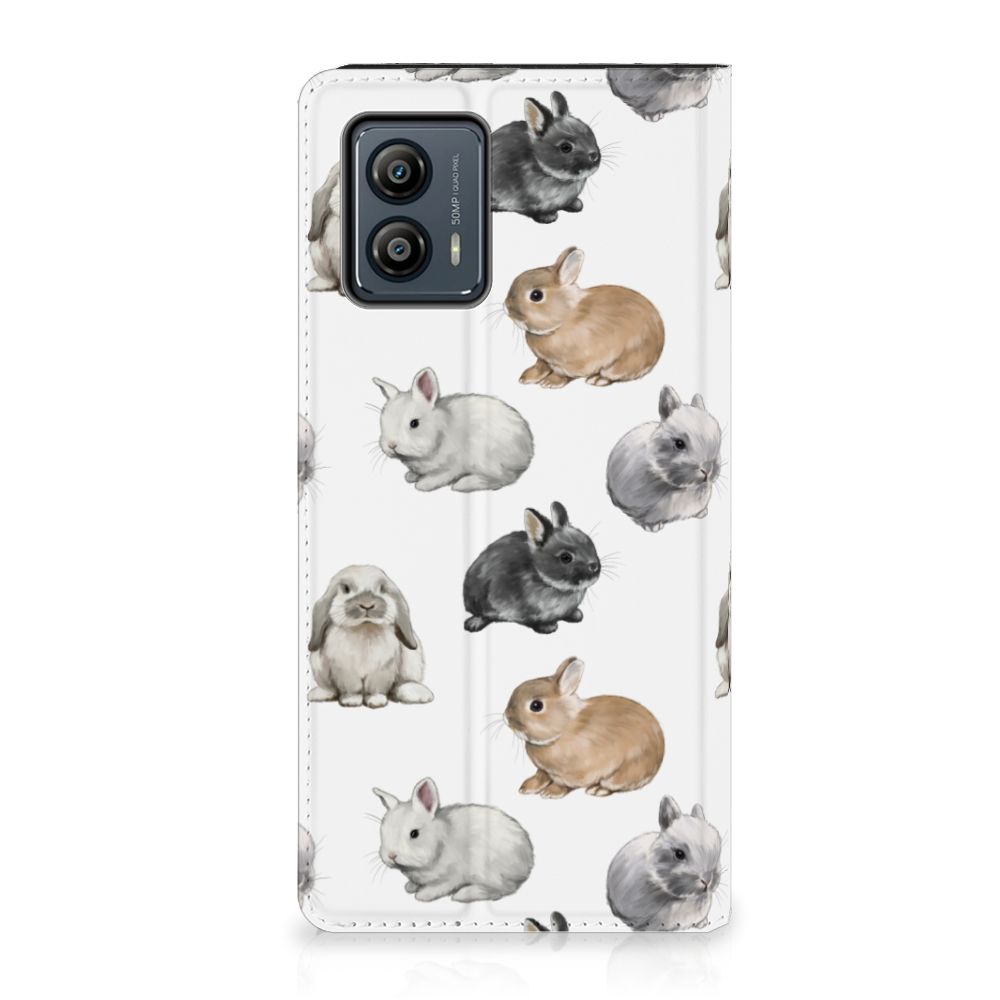 Motorola Moto G53 Hoesje maken Konijntjes voorkant