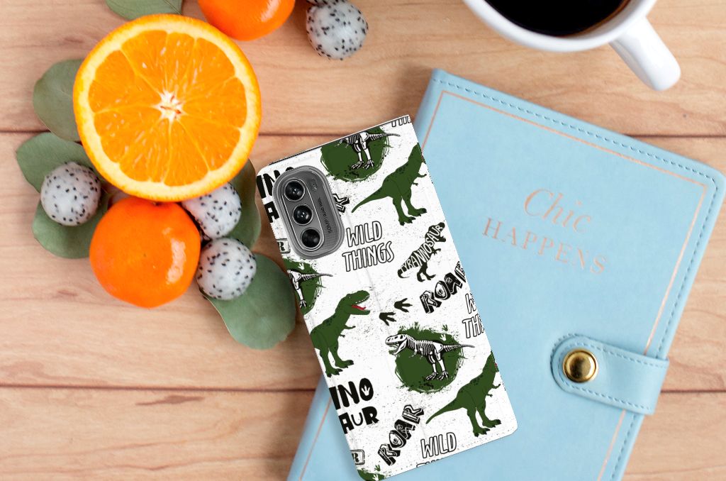 Motorola Moto G62 5G Hoesje maken voor Motorola Moto G62 5G Dinosaurus boven