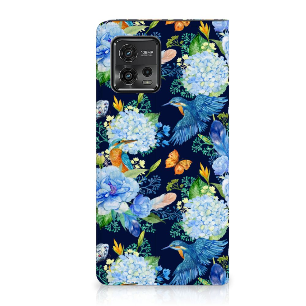 Motorola Moto G72 Hoesje maken IJsvogel design achterkant