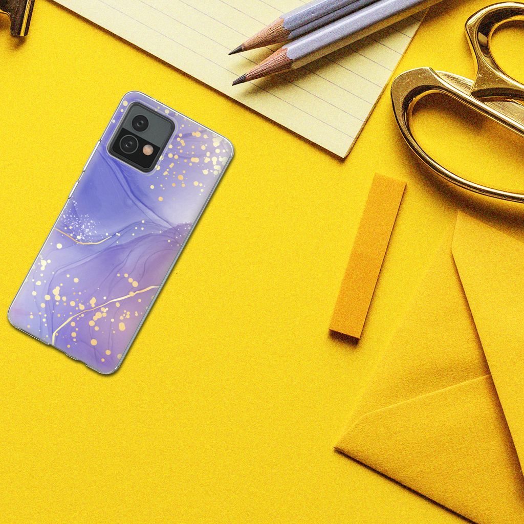 Hoesje maken voor Motorola Moto G72 Watercolor Paars