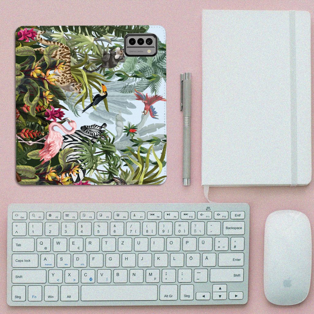 Nokia G22 Hoesje maken Jungle design bovenaanzicht