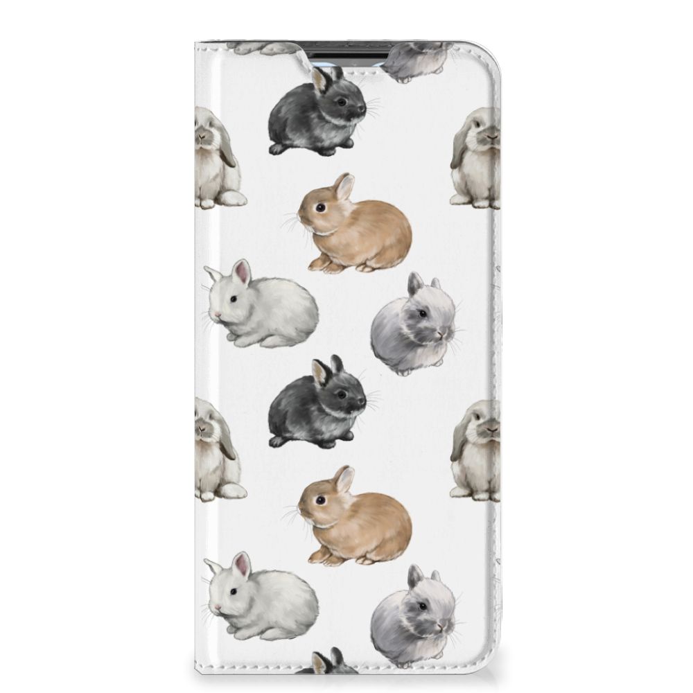 OPPO A54s A16 A16s hoesje maken konijntjes design vooraanzicht